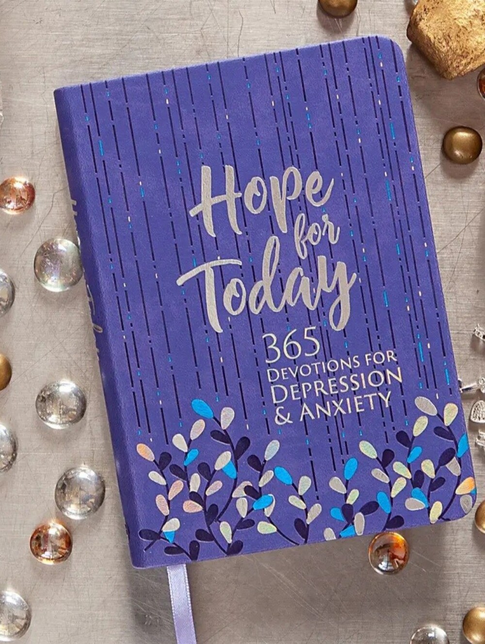 Hope for Today 365 Devotions Hardcover Journal - Purple